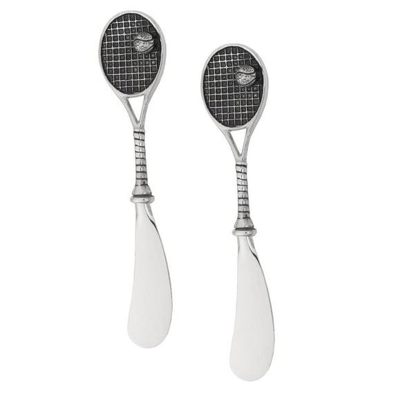 Mr. Spreader 2-Piece Cheese Spreaders Zinc Alloy Butter Spreader Knife Set, Tennis Racquet Handle Multipurpose Cheese Spreader for Cheese and Butter, Kitchen Gadgets