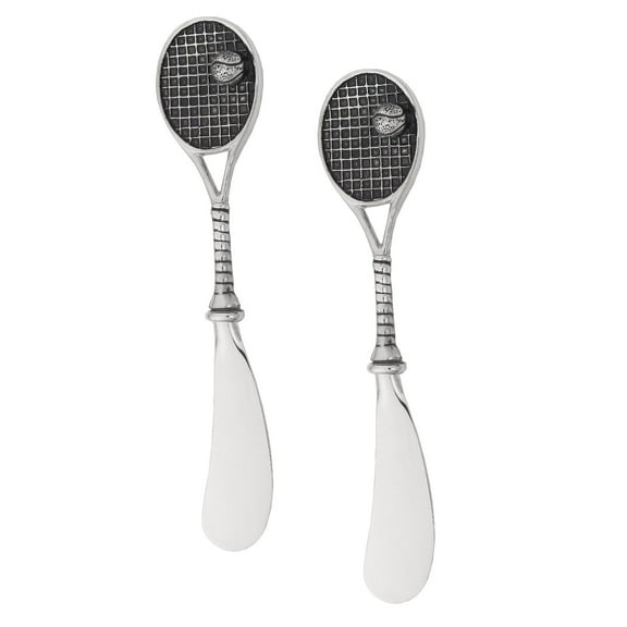 Mr. Spreader 2-Piece Cheese Spreaders Zinc Alloy Butter Spreader Knife Set, Tennis Racquet Handle Multipurpose Cheese Spreader for Cheese and Butter, Kitchen Gadgets
