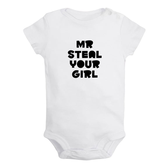 Mr Steal Your Girl Funny Rompers For Babies, Newborn Baby Unisex Bodysuits, Infant Jumpsuits, Toddler 0-24 Months Kids One-Piece Oufits