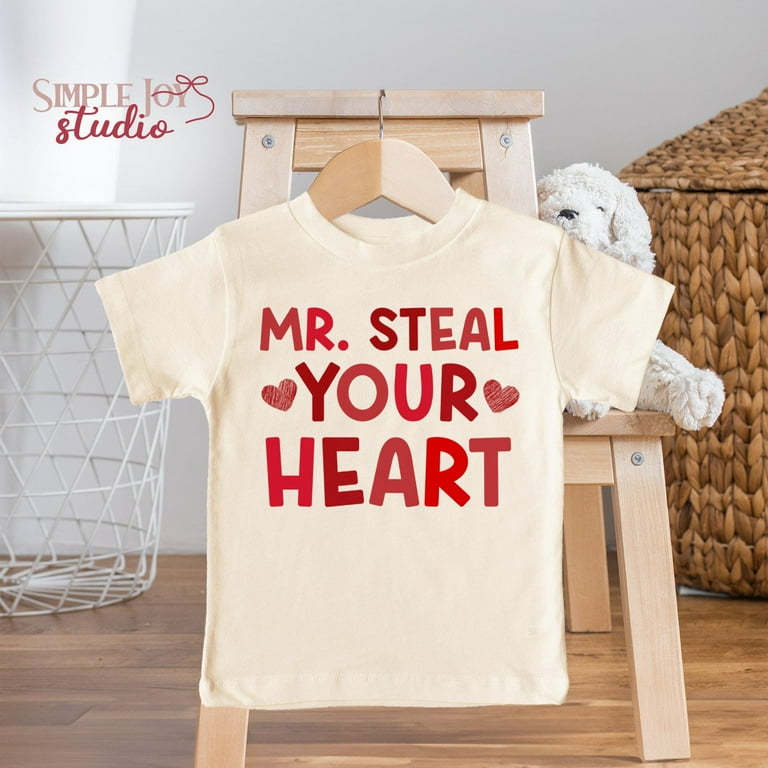 Mr Steal Your Heart Toddler T-Shirt, Toddler Boy Valentine