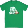 thumbnail image 1 of Mr Steal Your Pie T-Shirt Funny Thanksgiving Food Dinner Humor Text Tee - Green, 5XL, 1 of 1