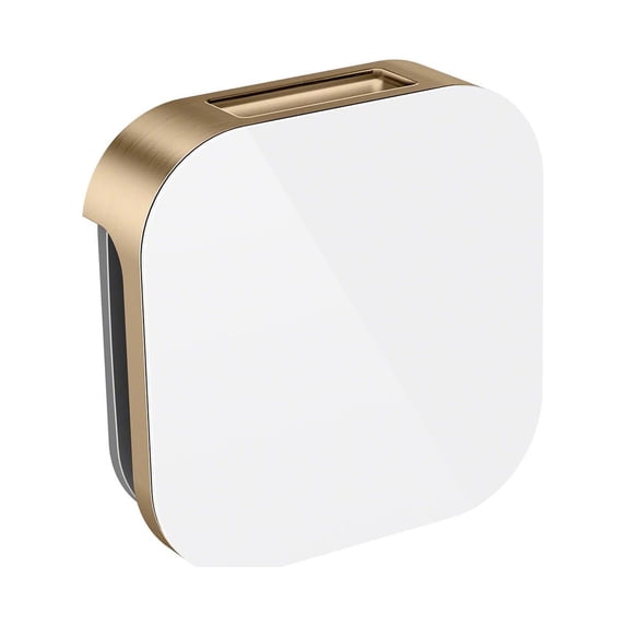 Aroma Glass 3 in. Steam Head in White Brushed Bronze