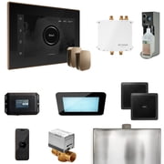 Mr Steam Bliss Max Steam Shower Ctrl Pkg w/iSteamX Control and Steamhead in Black Nouveau Bronze