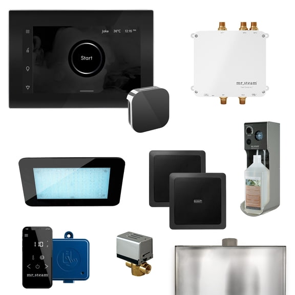 Mr Steam Bls Bliss Steam Shower Package - Black