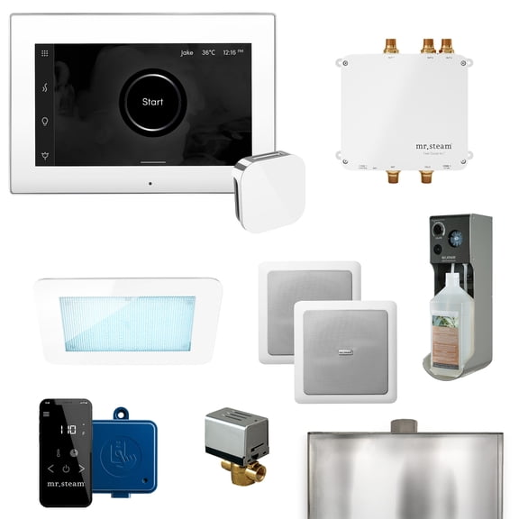Mr Steam Bls Bliss Steam Shower Package - White