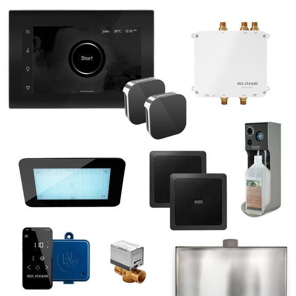 Mr Steam Bls-X Bliss Max Steam Shower Package - Black