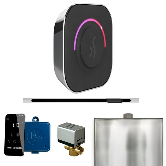 Mr Steam ButlerTouch Steam Shower Pkg w/TempoTouch Control and Linear Steamhead in Polished Chrome
