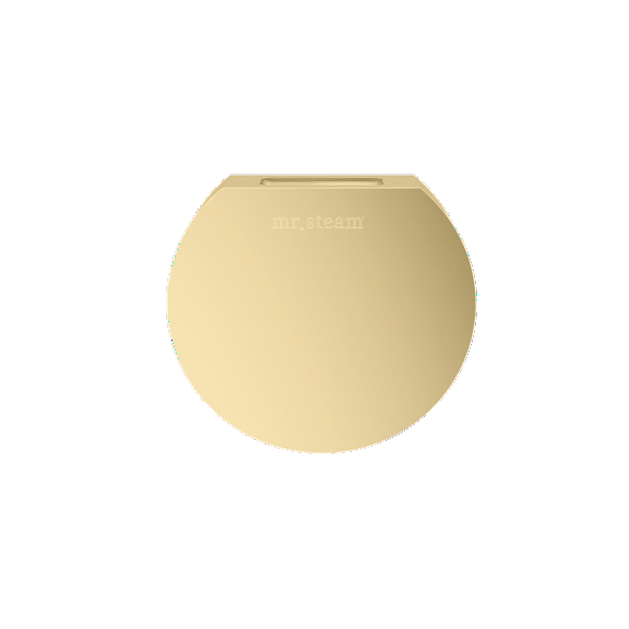 Mr Steam Designer 3 in. Steamhead with AromaTherapy Reservoir in Round Satin Brass