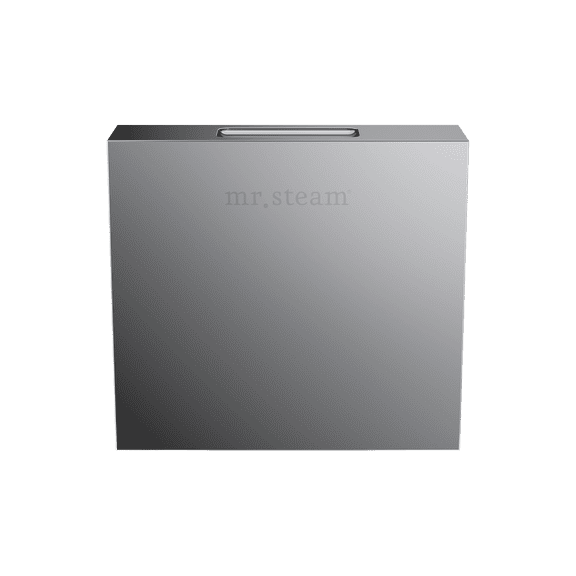 Mr Steam Designer 3 in. Steamhead with AromaTherapy Reservoir in Square Brilliant Black