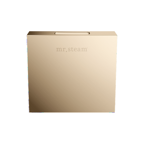 Mr Steam Designer 3 in. Steamhead with AromaTherapy Reservoir in Square Polished Gold