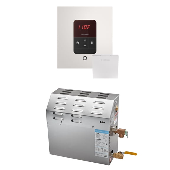 Mr Steam MS 15kW (15000W) Steam Shower Generator Package w/square iTempo Control in White