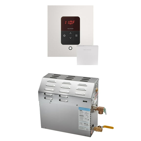 Mr Steam MS 9kW (9000W) Steam Shower Generator Package w/square iTempo Control in White