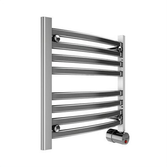 Broadway Collection® 8-Bar Wall-Mounted Electric Towel Warmer with Digital Timer in Polished Chrome