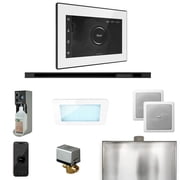 Mr Steam XDream Steam Shower Ctrl Pkg w/iSteamX Control and Linear Steamhead in White Matte Black