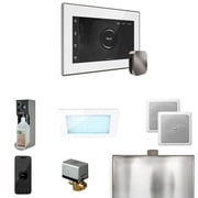 Mr Steam XDream Steam Shower Ctrl Pkg w/iSteamX Control and Steamhead in White Brilliant Black