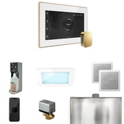 Mr Steam XDream Steam Shower Ctrl Pkg w/iSteamX Control and Steamhead in White Polished Brass