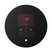 Mr Steam iTempo Round Steam Shower Control and Steamhead in Matte Black