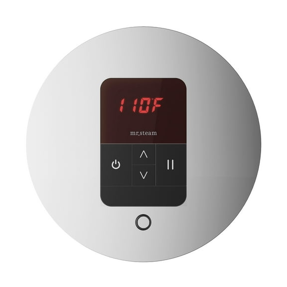 Mr Steam iTempo Round Steam Shower Control and Steamhead in Polished Chrome