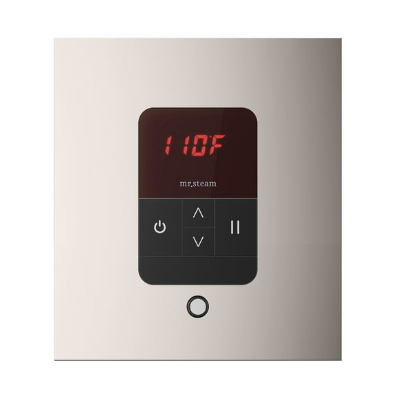 Mr Steam iTempo Square Steam Shower Control and Steamhead in Polished Nickel
