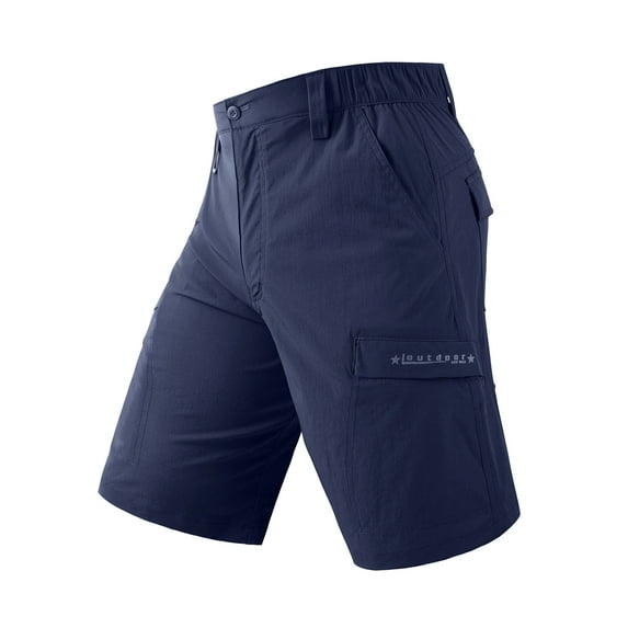 Mr.Stream Men's Hiking Relaxed Fit Golf Lounge Quick Drying Fishing Nylon Casual Shorts 3202 Blue L