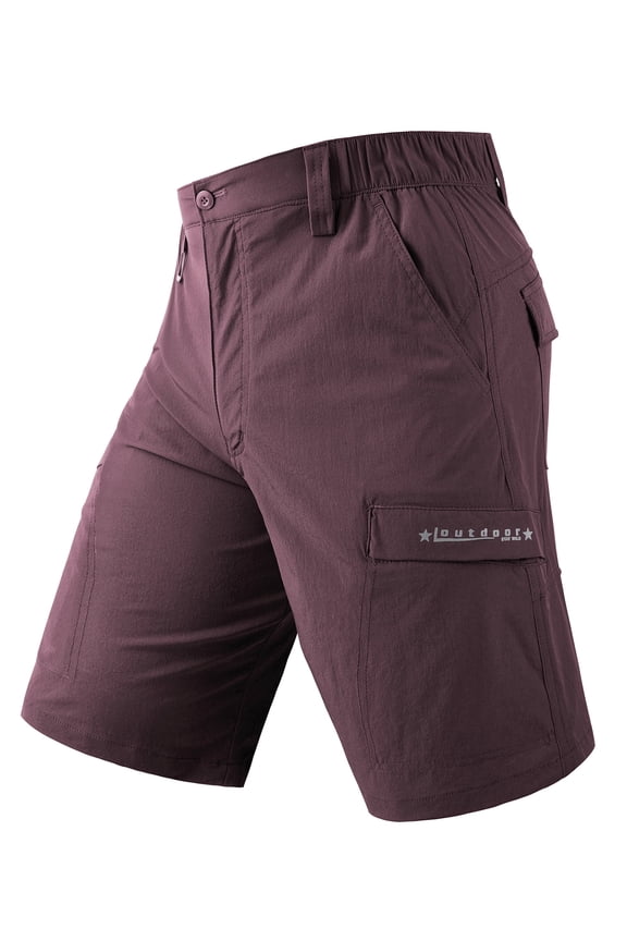 Men's Hiking Relaxed Fit Golf Lounge Quick Drying Fishing Nylon Casual Shorts 3202 Red L