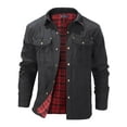 thumbnail image 1 of Mr.Stream Men's Lightweight Long Sleeved Snap Plaid Western Cowboy Flannel Lined Shirts Jackets 3268 Black S, 1 of 8