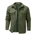 thumbnail image 1 of Mr.Stream Men's Lightweight Long Sleeved Snap Plaid Western Cowboy Flannel Lined Shirts Jackets 3268 Green S, 1 of 8