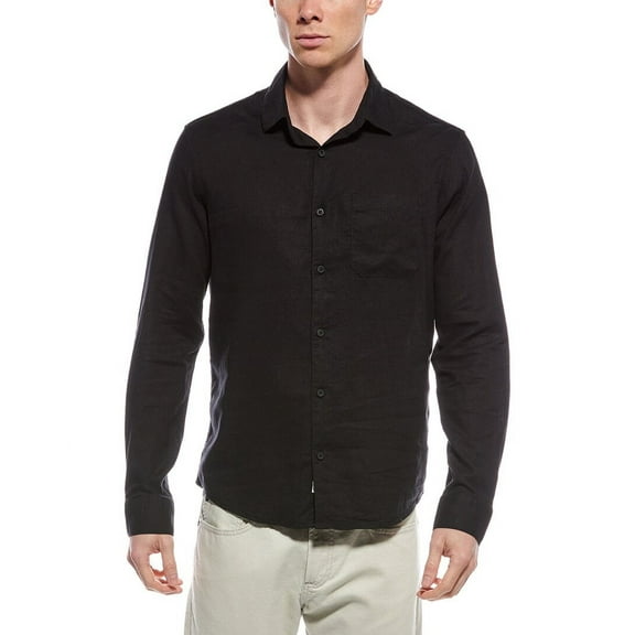 Mr. Swim mens Mr.Swim Linen-Blend Shirt, m, Black