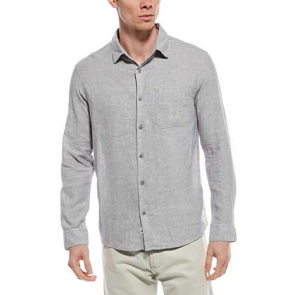 Mr. Swim mens Mr.Swim Linen-Blend Shirt, m, Gray