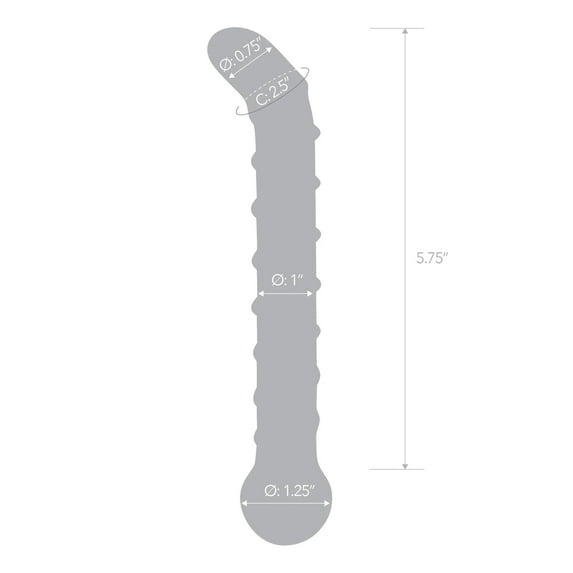 Mr Swirly 6.5 inches G-Spot Glass Dildo