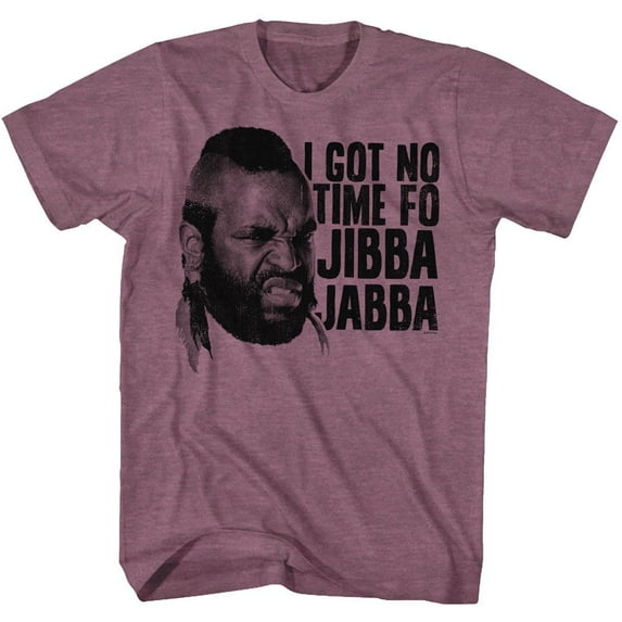 Mr. T Jibba Jabba Vintage Maroon Heather Adult T-Shirt 5Xl