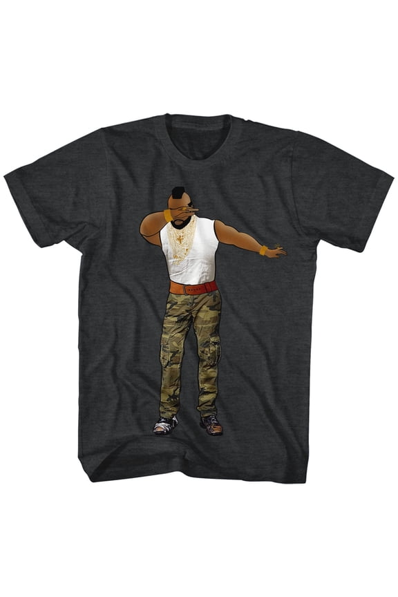 Mr. T Dabbin' Gray Heather Adult T-Shirt