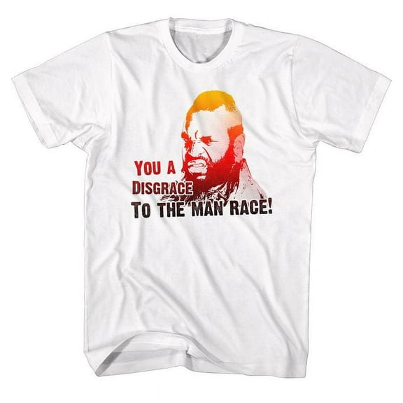 Mr. T Disgrace Fade White Adult T-Shirt 4Xl