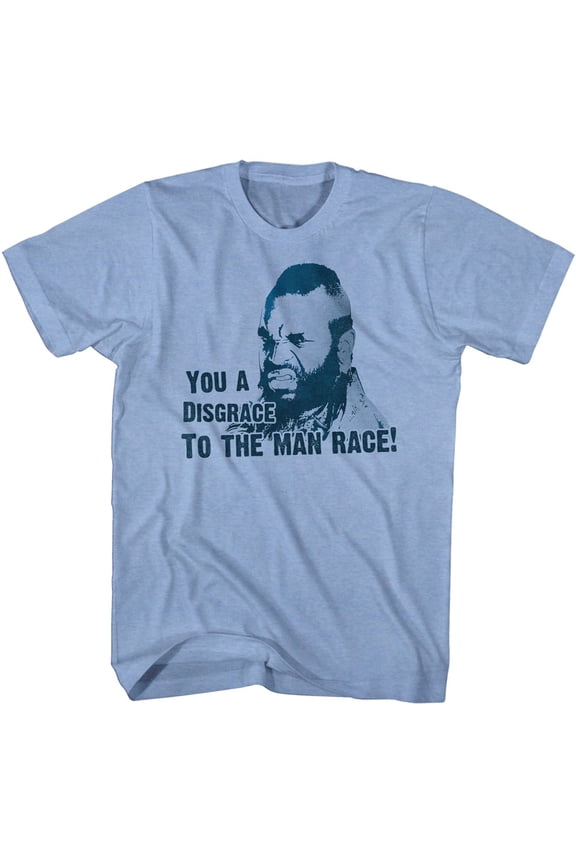 Mr. T Disgrace Light Blue Heather Adult T-Shirt