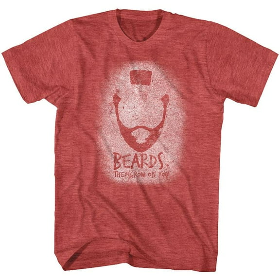 Mr. T Beards Red Heather Adult T-Shirt 5Xl