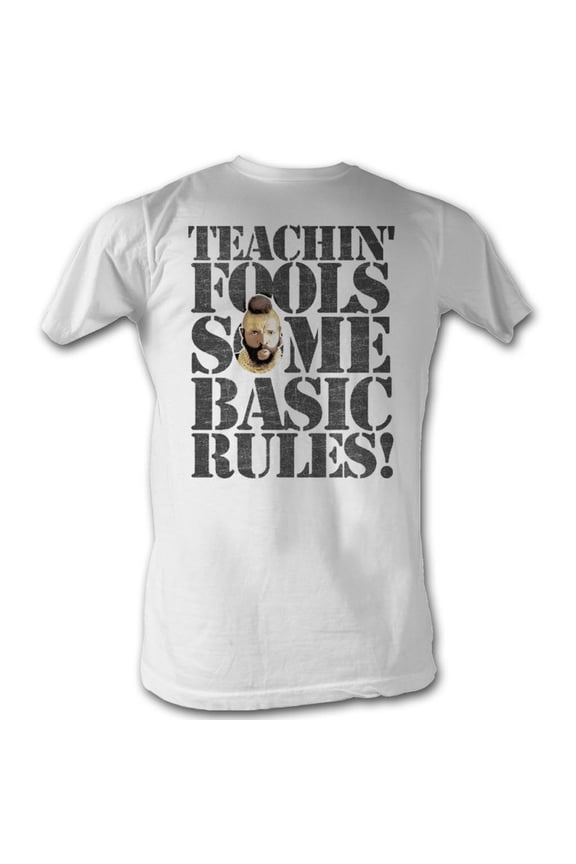 Mr. T Icons Rules For Fools Adult Short Sleeve T Shirt