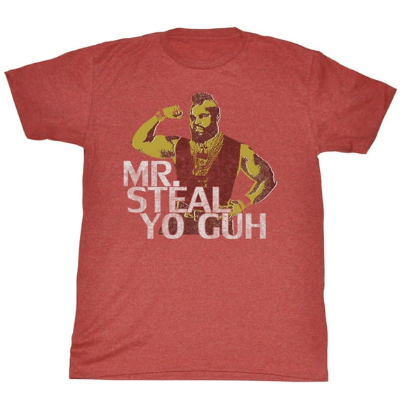 Mr. T Mr. Steal Yo Guh Red Heather Adult T-Shirt