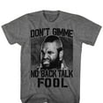 thumbnail image 1 of Mr. T No Back Talk Graphite Heather Adult T-Shirt, 1 of 2