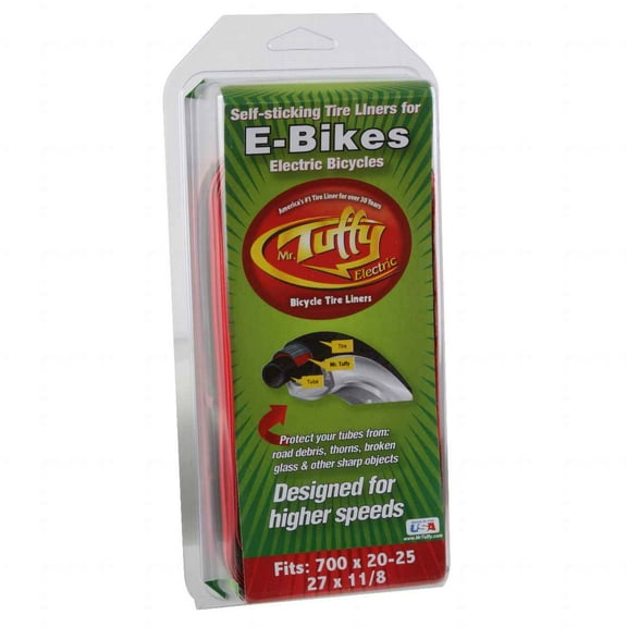 Mr Tuffy Mr. Tuffy E-Bike Tire Liner 700x20-25 | 27x1 Pair Red