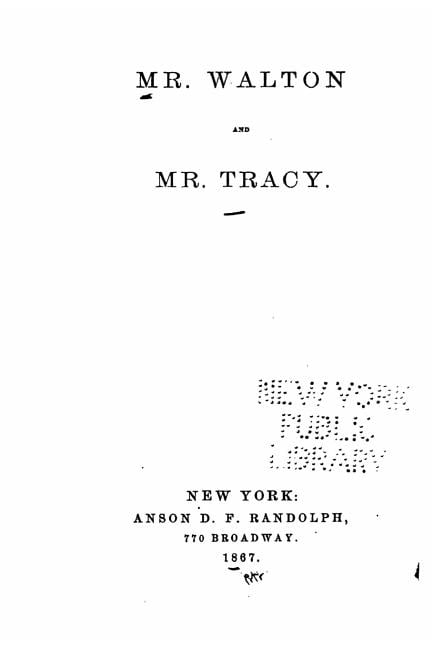 Mr. Walton and Mr. Tracy (Paperback)