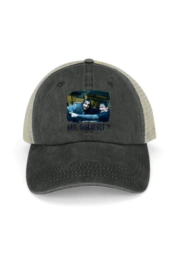 Mr. Whatsit Black Baseball Cap for Men Women, Adjustable Snapback Hats Trucker Hat