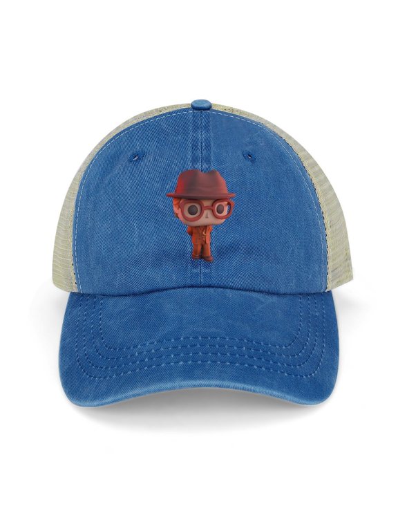 Mr. Whatsit Dark Blue Baseball Cap for Men Women, Adjustable Snapback Hats Trucker Hat