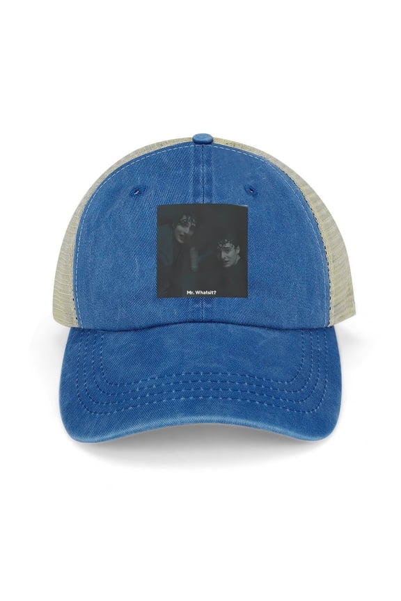 Mr. Whatsit Dark Blue Baseball Cap for Men Women, Adjustable Snapback Hats Trucker Hat