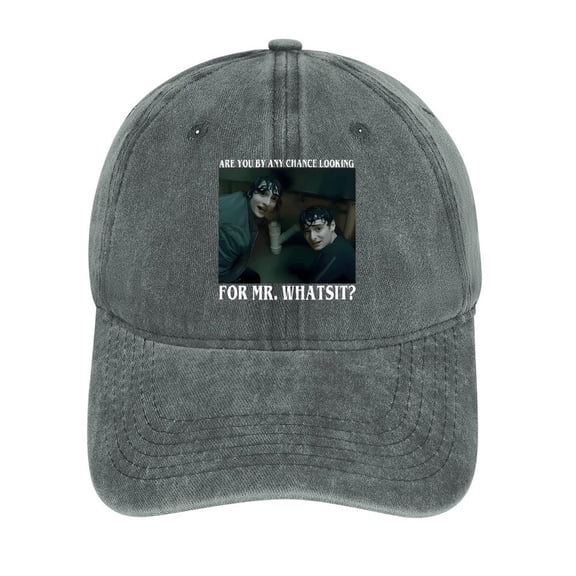 Mr. Whatsit Gray Baseball Cap for Men Women, Adjustable Snapback Hats Cotton Hat