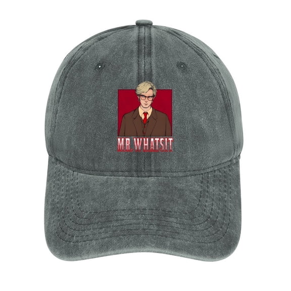 Mr. Whatsit Gray Baseball Cap for Men Women, Adjustable Snapback Hats Cotton Hat