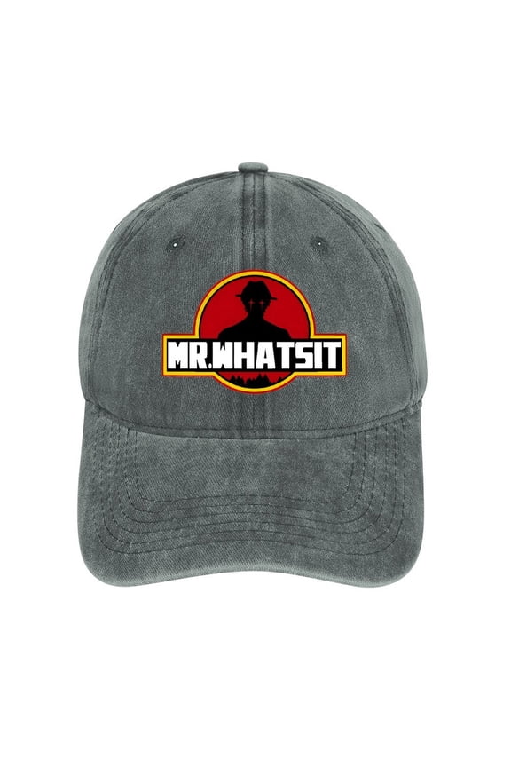Mr. Whatsit Gray Baseball Cap for Men Women, Adjustable Snapback Hats Cotton Hat