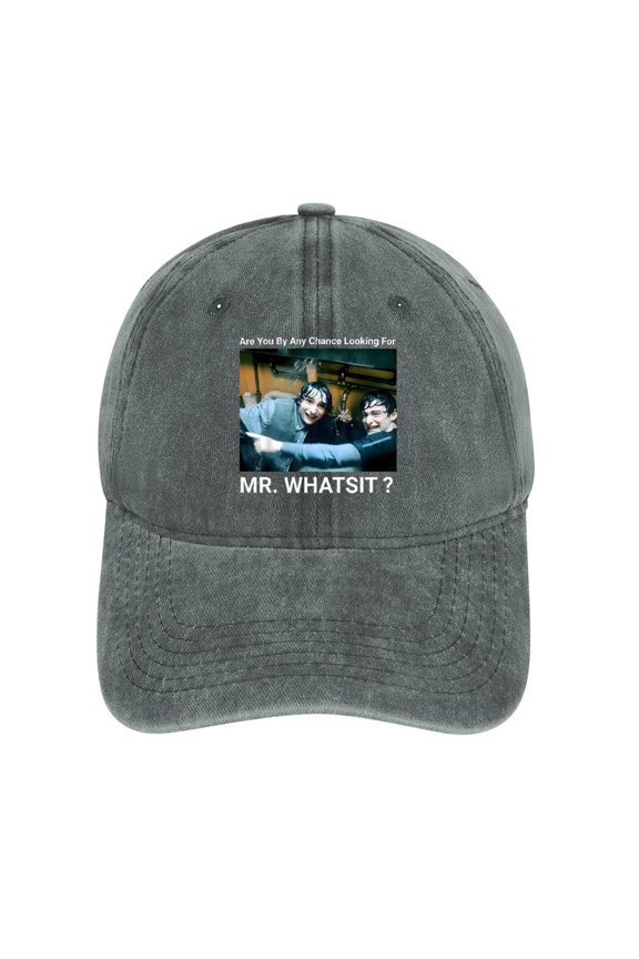 Mr. Whatsit Gray Baseball Cap for Men Women, Adjustable Snapback Hats Cotton Hat