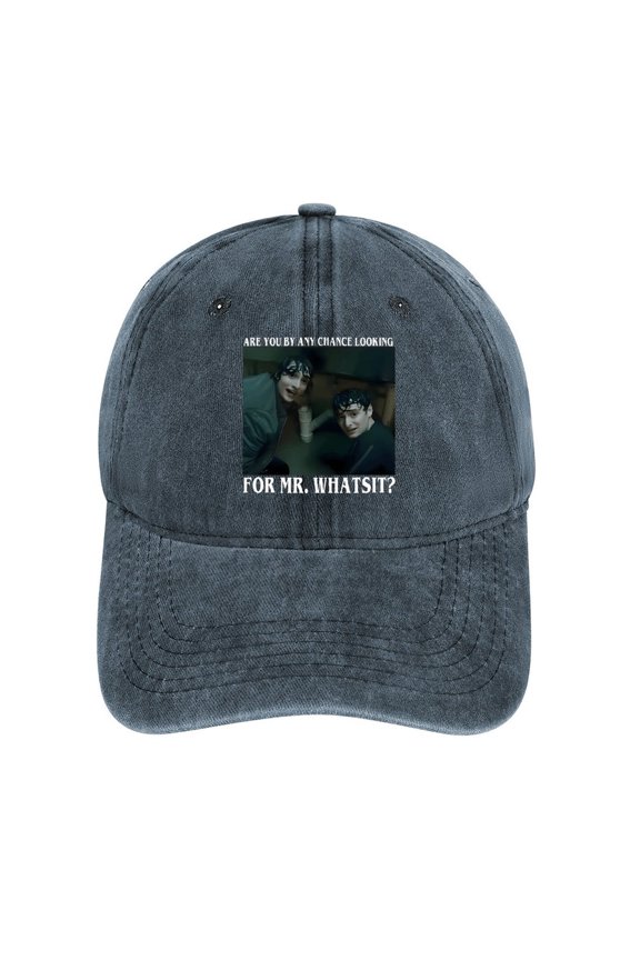 Mr. Whatsit Navy Baseball Cap for Men Women, Adjustable Snapback Hats Cotton Hat