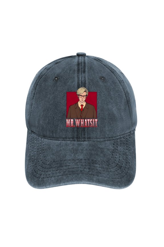 Mr. Whatsit Navy Baseball Cap for Men Women, Adjustable Snapback Hats Cotton Hat
