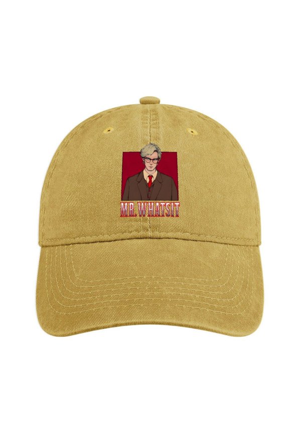 Mr. Whatsit Sand Colour Baseball Cap for Men Women, Adjustable Snapback Hats Cotton Hat